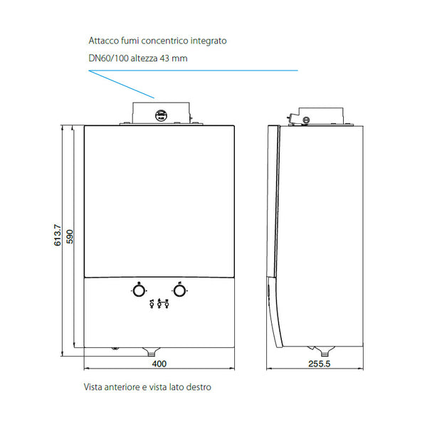 Caldaia a condensazione D2C Daikin D2CND024A1A ultracompatta da 24 kW