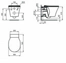 Ideal Standard CONNECT AIR vaso sospeso AquaBlade con sedile soft close