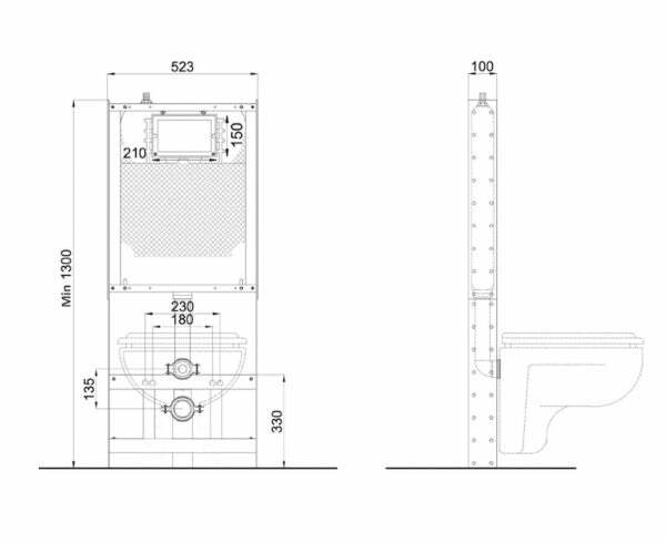 Kariba Karton Pratika 9.0 modulo installazione vaso sospeso per cartongesso
