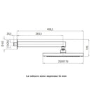 Soffione doccia Oval H64725 Bossini con braccio 30 cm cromo