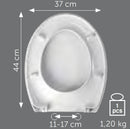 Sedile universale in termoindurente TP1 con cerniere inox Polisedil