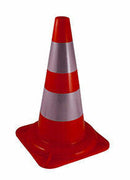 Cono stradale bianco rosso da CM.50 in PVC