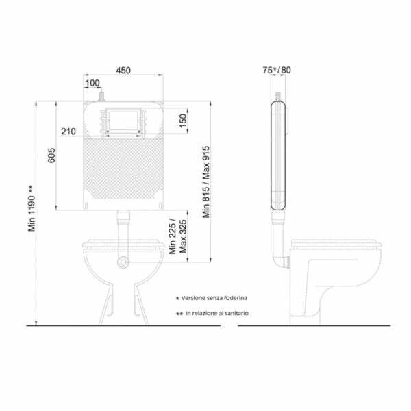 Kariba Monolith 9.0 cassetta da incasso 9 litri