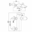 Paffoni Berry miscelatore vasca con supporto a muro, doccetta e flex cromo