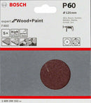 Bosch F460 Expert for Wood and Paint set 5 fogli abrasivi 125 mm, 60