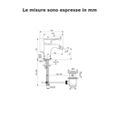 Miscelatore ALPHA BC652AA monocomando bidet Ideal Standard con scarico