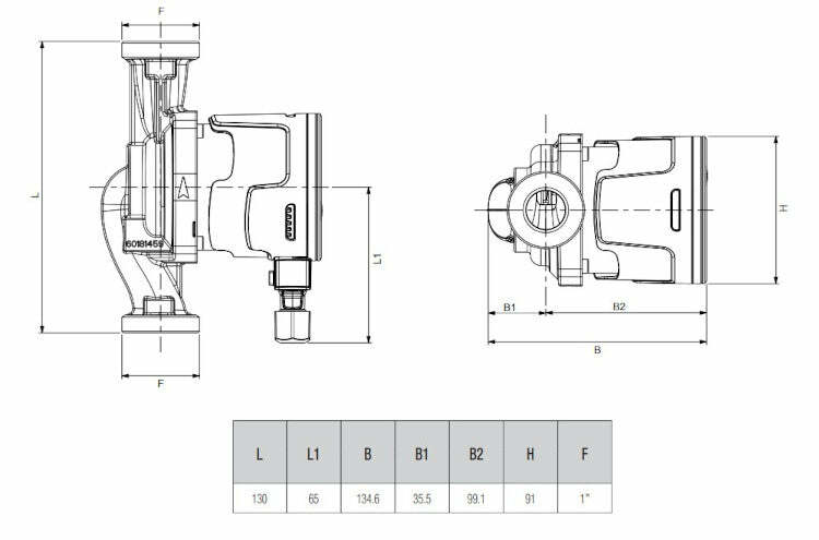 Dab Evosta 2 40-70/130 1/2" circolatore elettrico 1" 35 W