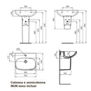 Lavabo I.LIFE A T451201  Ideal Standard 55 x 44 x 18 cm bianco lucido
