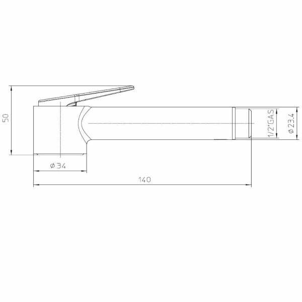 Bossini Paloma B00470 doccetta igienica a pulsante 34 mm cromo