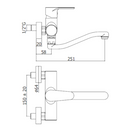 Paffoni Green miscelatore lavello a muro cromo