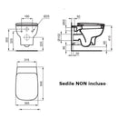 Vaso sospeso Esedra T278601 Ideal Standard bianco lucido