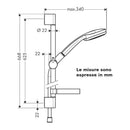 Set doccia Vario Croma 100 Hansgrohe 65 cm con doccetta e portasapone