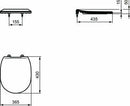 Ideal Standard Connect Space copriwater slim in plastica a chiusura rallentata bianco europeo E772401