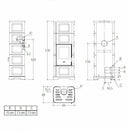 Piazzetta E928 C-M BCS stufa a legna 11,1 kW