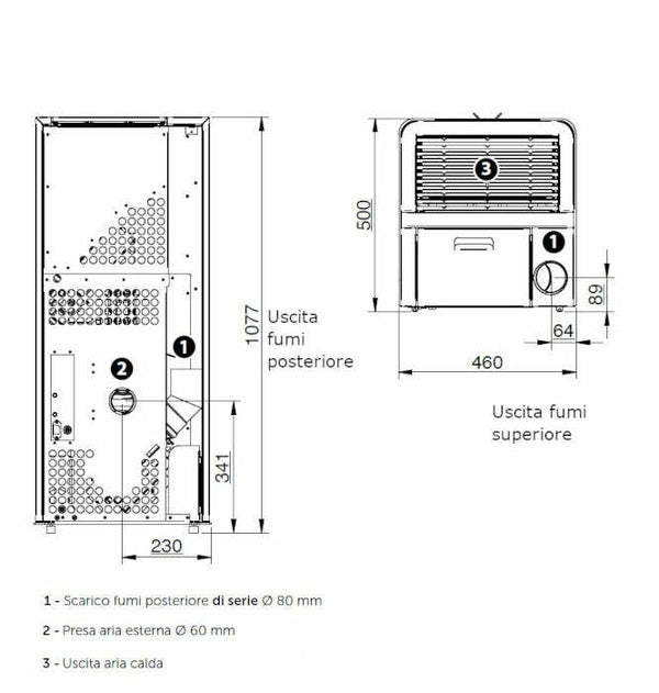 CS Thermos Scrigno stufa a pellet - biomassa 8,07 KW