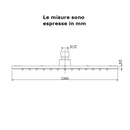 Soffione doccia quadrato ZSOF078 SYNCRO KING Paffoni ispezionabile 300X300 nero