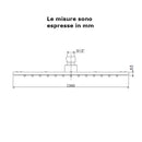 Soffione doccia quadrato ZSOF078 SYNCRO KING Paffoni ispezionabile 300X300 nero