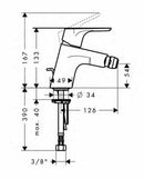 Hansgrohe Focus miscelatore bidet con saltarello cromo