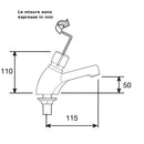 Miscelatore lavabo Magic R7100 River tempo di apertura regolabile