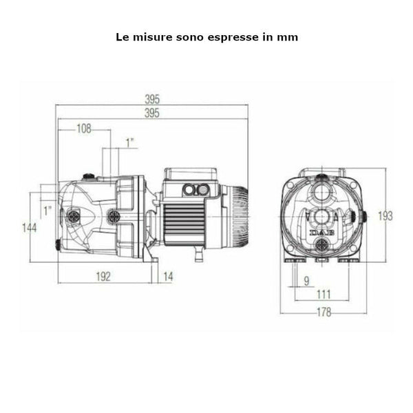 Dab JET 82 M IE2 elettropompa centrifuga autoadescante 230V 0,55 kW