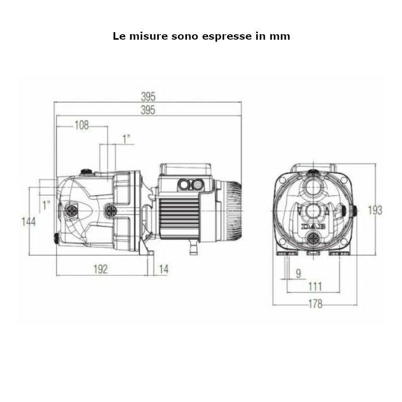 Dab JET 82 M IE2 elettropompa centrifuga autoadescante 230V 0,55 kW