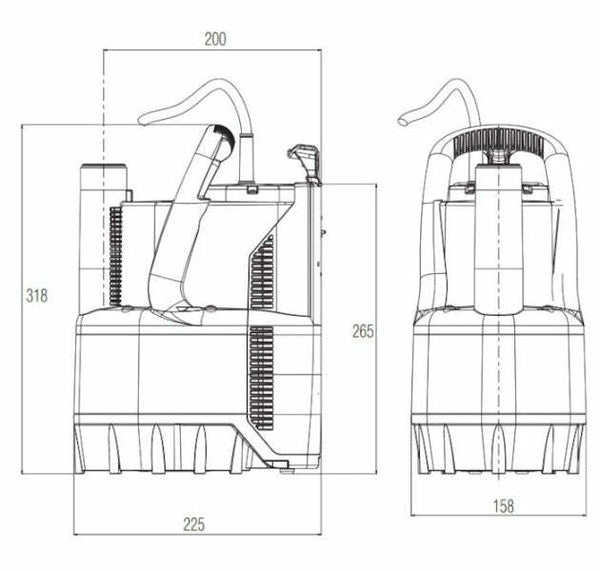 Dab VERTY NOVA 200 M pompa sommergibile con galleggiante 6.9 m 0,2 kW