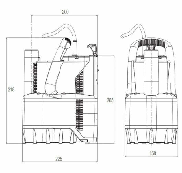Dab VERTY NOVA 200 M pompa sommergibile con galleggiante 6.9 m 0,2 kW