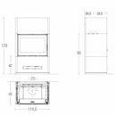 Piazzetta BERNA MC 105/48 BL stufa caminetto a legna 12 kW