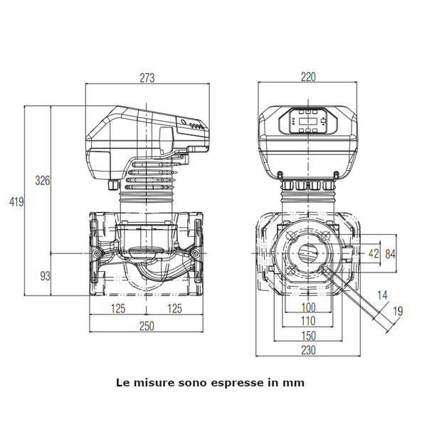 Dab Evoplus B 150/250.40 M circolatore elettronico singolo 610 W