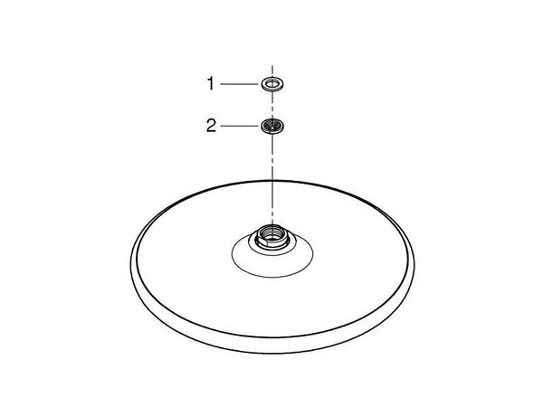 Soffione doccia tondo a 1 getto cm 25 Grohe Tempesta 26662000