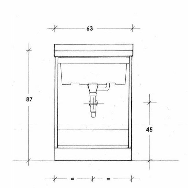 Montegrappa Acqua Edilla lavatoio senza cesto 50x63x87cm bianco