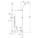 Asta doccia D47002 Mixa/3 Fitair Bossini con doccetta e flessibile