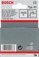 Bosch graffette a filo fine tipo 53, 11,4 x 0,74 x 10 mm, set 1000 pezzi