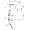 Paffoni Green miscelatore lavello doccetta estraibile cromo