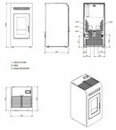 Zanutta SATURNO 14C stufa a pellet 13,2 kW - grigio