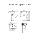 Colonna I.LIFE A T451801 Ideal Standard per lavabi bianco europeo