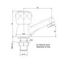 Miscelatore lavabo Paffoni Danubio DA093CR solo acqua fredda