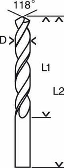 Bosch punta per metallo HSS-R, DIN 338 7,5 x 69 x 109 mm