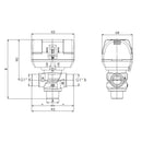 Valvola di zona VMR 25E SPST CR M1S Mut a 3 vie motorizzata con micro 1"
