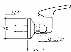 Ideal Standard CERAPLAN Miscelatore monocomando doccia esterno