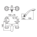 Nobili Nuova Flora NZ06001/ZCR rubinetto vasca con duplex cromato