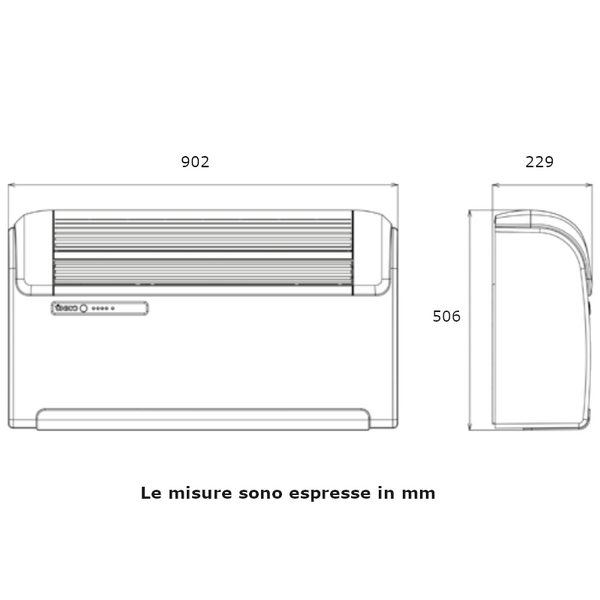 Climatizzatore Unico Edge 30 HP Eva 3 kW senza unità esterna