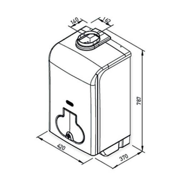 Caldaia istantanea a condensazione Combi-Tech R2K 24 RAIN Radiant da 24 kW da esterno
