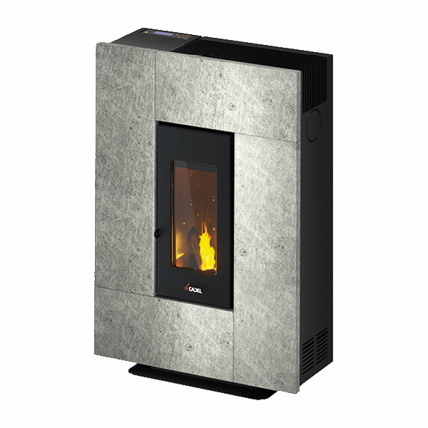 Cadel Grace stufa Pellet Air ermetica 7 KW, rivestimento pietra