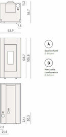 Cadel Prince 11 stufa Pellet Air ermetica 11 KW
