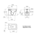 Vaso a terra Wave BCWAVLVASO0003 Ercos filo parete senza brida bianco