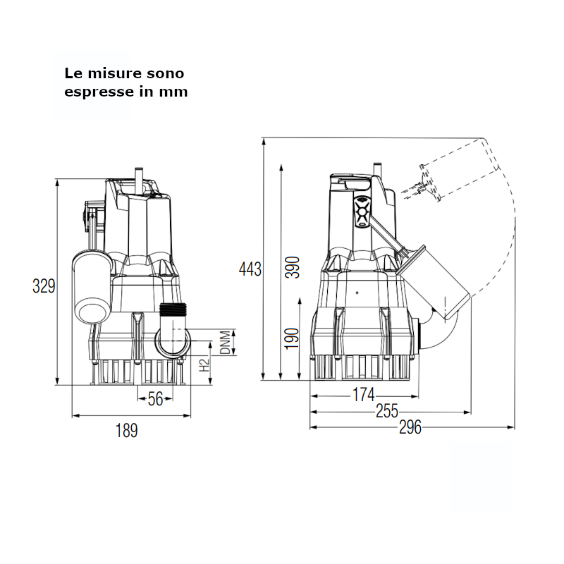 Dab NOVA 600 M-A pompa sommergibile da drenaggio 0,5 kW 1" 1/4