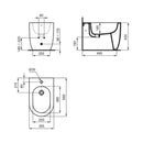 Bidet a terra filoparete Blend Curve T3753V1 Ideal Standard bianco seta opaco