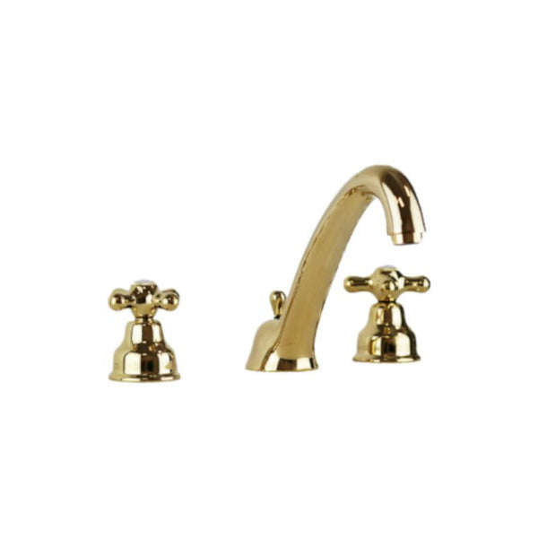 Batteria lavabo 3 fori Iris IRV055GF Paffoni a bocca bassa con scarico 1" 1/4