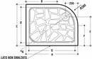 Ideal Standard PIATTI DOCCIA IS Piatto doccia ad angolo curvo 100 X 80 cm, versione sinistra